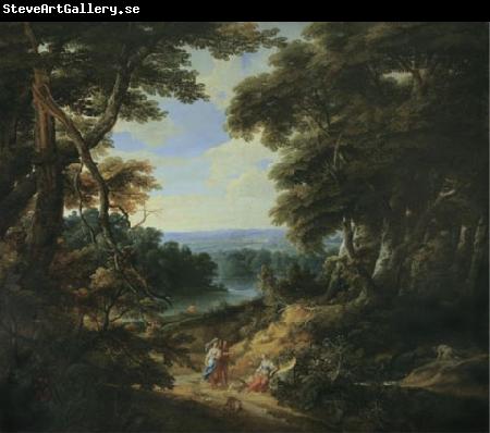 unknow artist Landscape with a castle and figures